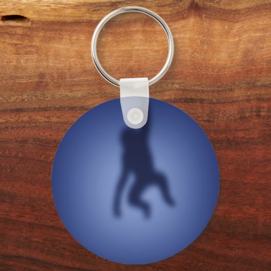 Affe Silhouette Schlüsselanhänger (Vorderseite)