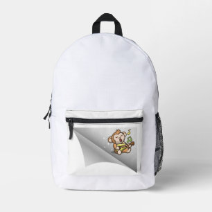 Affe singen unter dem Pflaster Bedruckter Rucksack