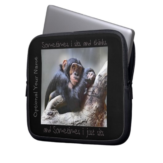 Affe sitzt laptopschutzhülle (Vorderseite Links)