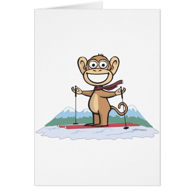 Affe-Skifahren (Vorne)