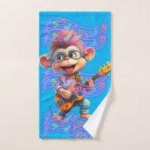 Affe spielt Handtuch Badhandtuch Set (Handtuch)