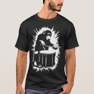 Affe spielt Schlagzeug T-Shirt