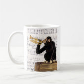 Affe spielt Trumpet Kaffeetasse (Links)