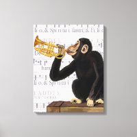 Affe spielt Trumpet