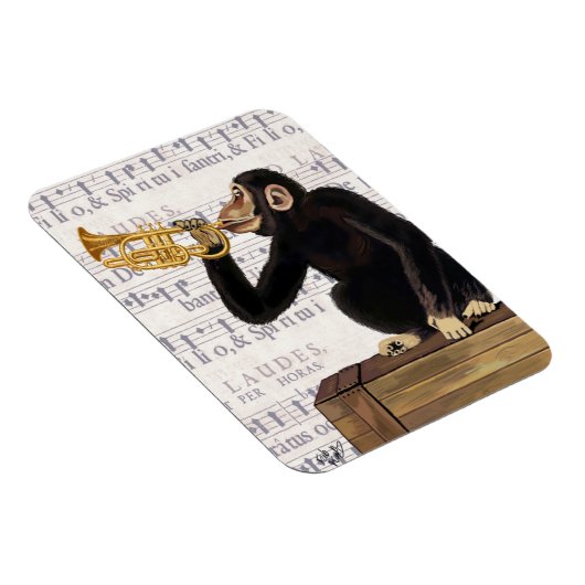 Affe spielt Trumpet Magnet (Rechte Seite)
