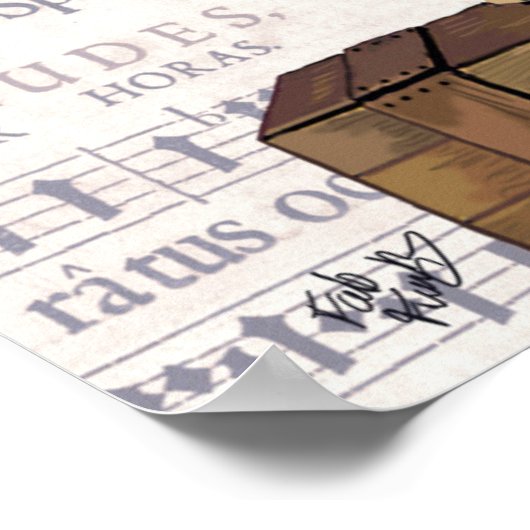 Affe spielt Trumpet Poster (Ecke)