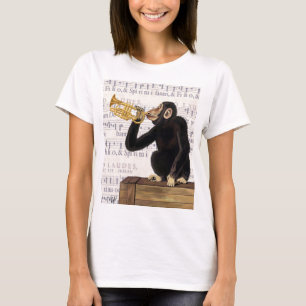 Affe spielt Trumpet T-Shirt