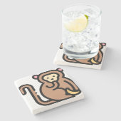 Affe Steinuntersetzer (Seitenansicht)