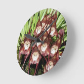AFFE STELLTE BLUMEN GEGENÜBER. - Wunder der Natur Runde Wanduhr (Winkel)