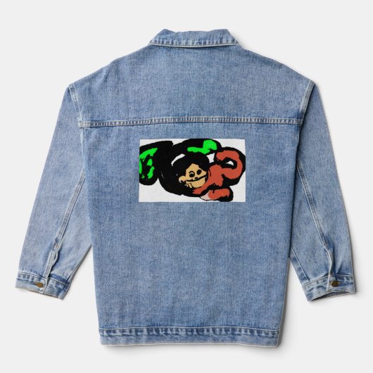 Affe süß jeansjacke (Rückseite)