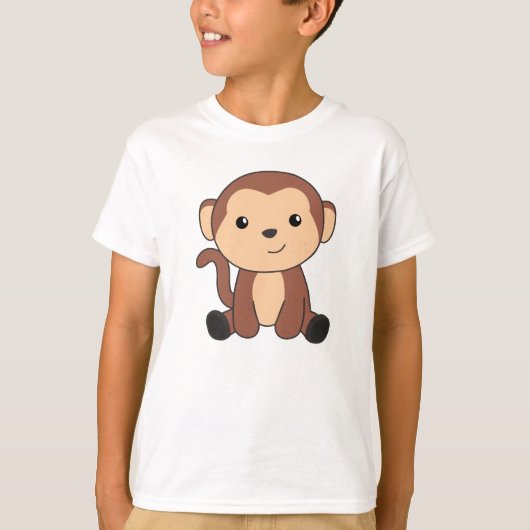 Affe süße Tiere im Dschungel Funny Monkeys T-Shirt (Vorderseite)