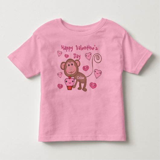 Affe-T - Shirt des Valentines des (Vorderseite)