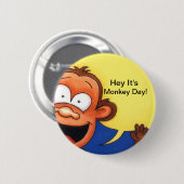 Affe-Tagesknopf Button (Vorne & Hinten)