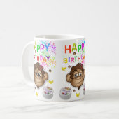Affe Tasse Happy Birthday Tasse (Vorderseite Links)