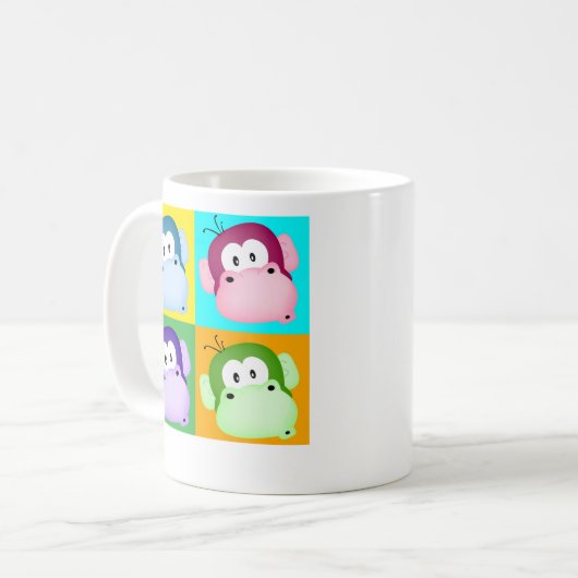 Affe-Tasse Kaffeetasse (Vorderseite Links)