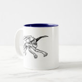Affe-Tasse kein Logo Zweifarbige Tasse (Vorderseite Links)