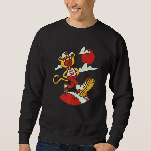 Affe Tough Birthday 8 Years Monkey Sweatshirt (Vorderseite)