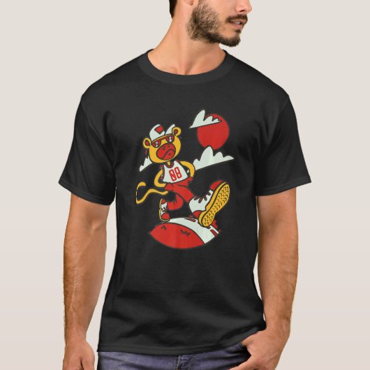 Affe Tough Birthday 8 Years Monkey T-Shirt (Vorderseite)