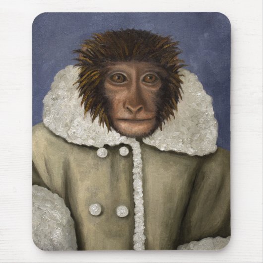 Affe-tragende Jacke Mousepad (Vorne)