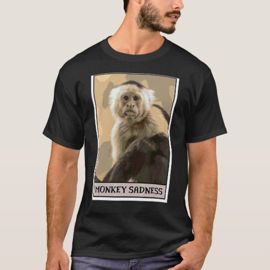 Affe Traurigkeit T-Shirt (Vorderseite)