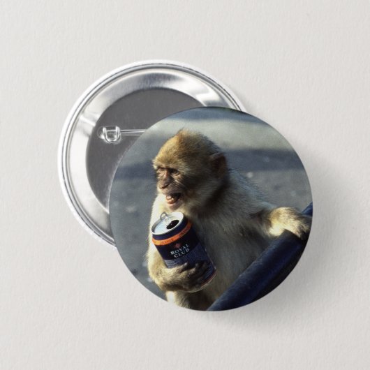 Affe-Trinken Button (Vorne & Hinten)