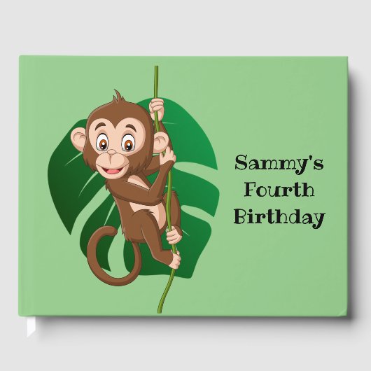 Affe über das Gästebuch "Weinbau" (Vorderseite)