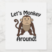 Affe um weinetikett (Einzelnes Label)