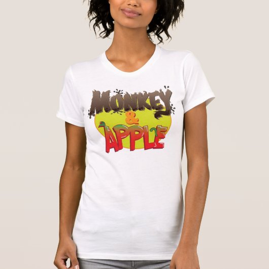 Affe- und Apple-Logo-Shirt T-Shirt (Vorderseite)