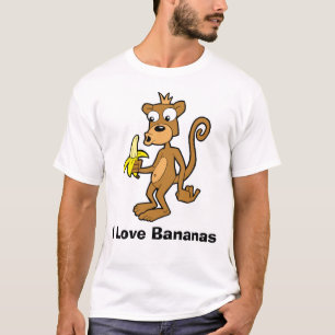 Affe und Banane, i-Liebe-Bananen T-Shirt
