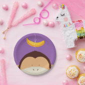 Affe und Banane Pappteller (Party)