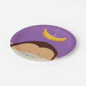 Affe und Banane Pappteller (Schrägansicht)