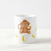 Affe und Bananen Kaffeetasse (Mittel)