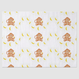 Affe und Bananen Seidenpapier
