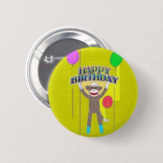 Affe und die Ballone Button (Vorne & Hinten)
