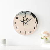 Affe und die Mond-Reflexion Große Wanduhr (Zuhause)
