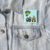 Affe-und Flusspferd-Zug-T-Shirts und Geschenke Button (Beispiel)