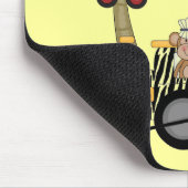 Affe-und Flusspferd-Zug-T-Shirts und Geschenke Mousepad (Ecke)