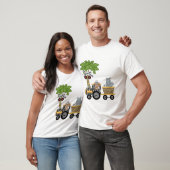 Affe-und Flusspferd-Zug-T-Shirts und Geschenke T-Shirt (Unisex)