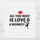 AFFE UND LIEBE WEINETIKETT (Einzelnes Label)