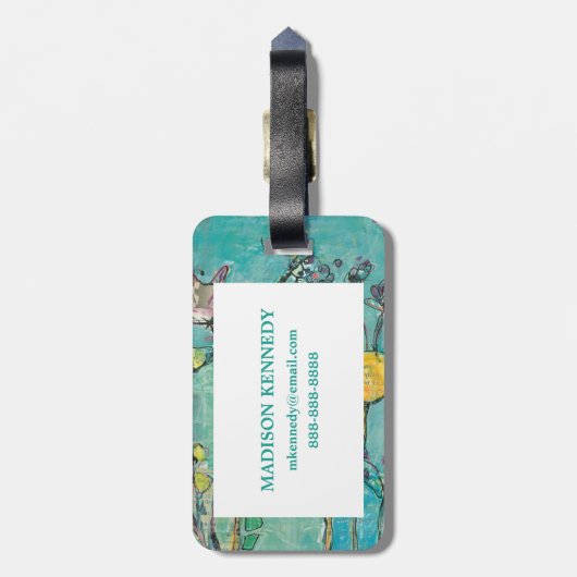 Affe und Mama Gepäckanhänger (Rückseite vertikal)