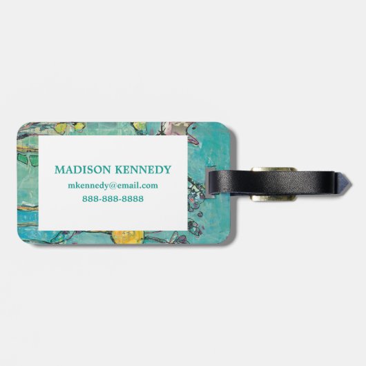 Affe und Mama Gepäckanhänger (Rückseite horizontal)