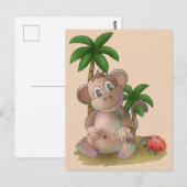 Affe und Marienkäfer Postkarte (Vorne/Hinten)
