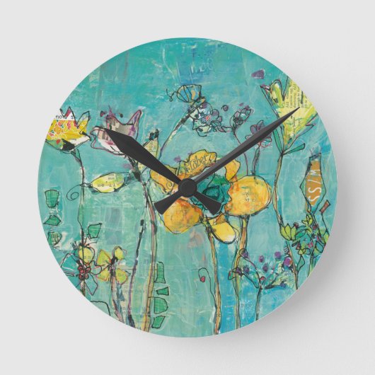 Affe und Mommy Runde Wanduhr (Vorderseite)