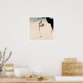 Affe und Mondreflektion Poster (Küche)