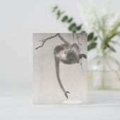 Affe und Mondreflektion von Ohara Koson Postkarte (Stehend Vorderseite)