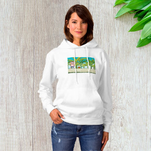 Affe und Schnecke im tropischen Dschungel Hoodie