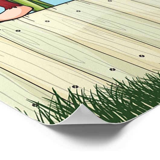 Affe und Schnecke im tropischen Dschungel Poster (Ecke)