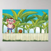 Affe und Schnecke im tropischen Dschungel Poster (Vorne)