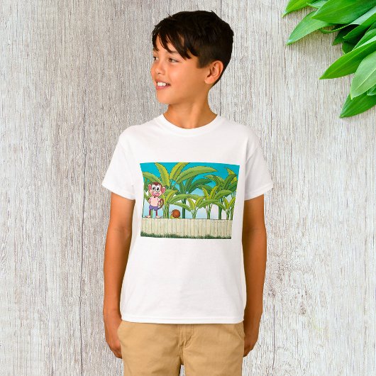 Affe und Schnecke im tropischen Dschungel T-Shirt
