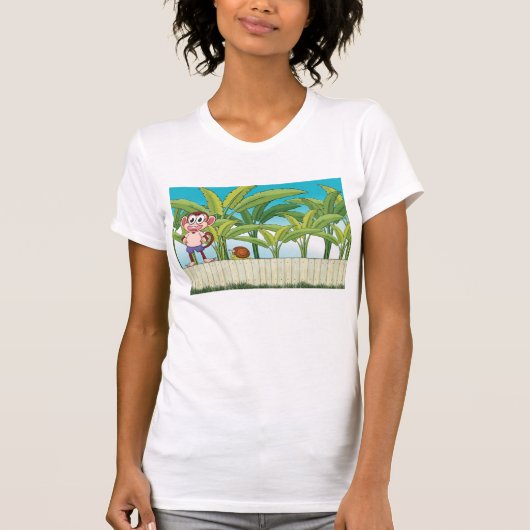 Affe und Schnecke im tropischen Dschungel T-Shirt (Vorderseite)